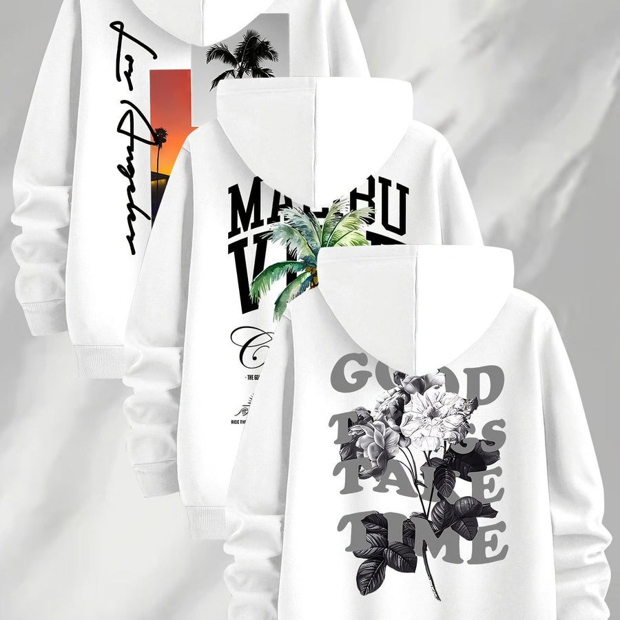 Unisex Hoodie mit Grafikdruck, Kängurutasche und Kapuze