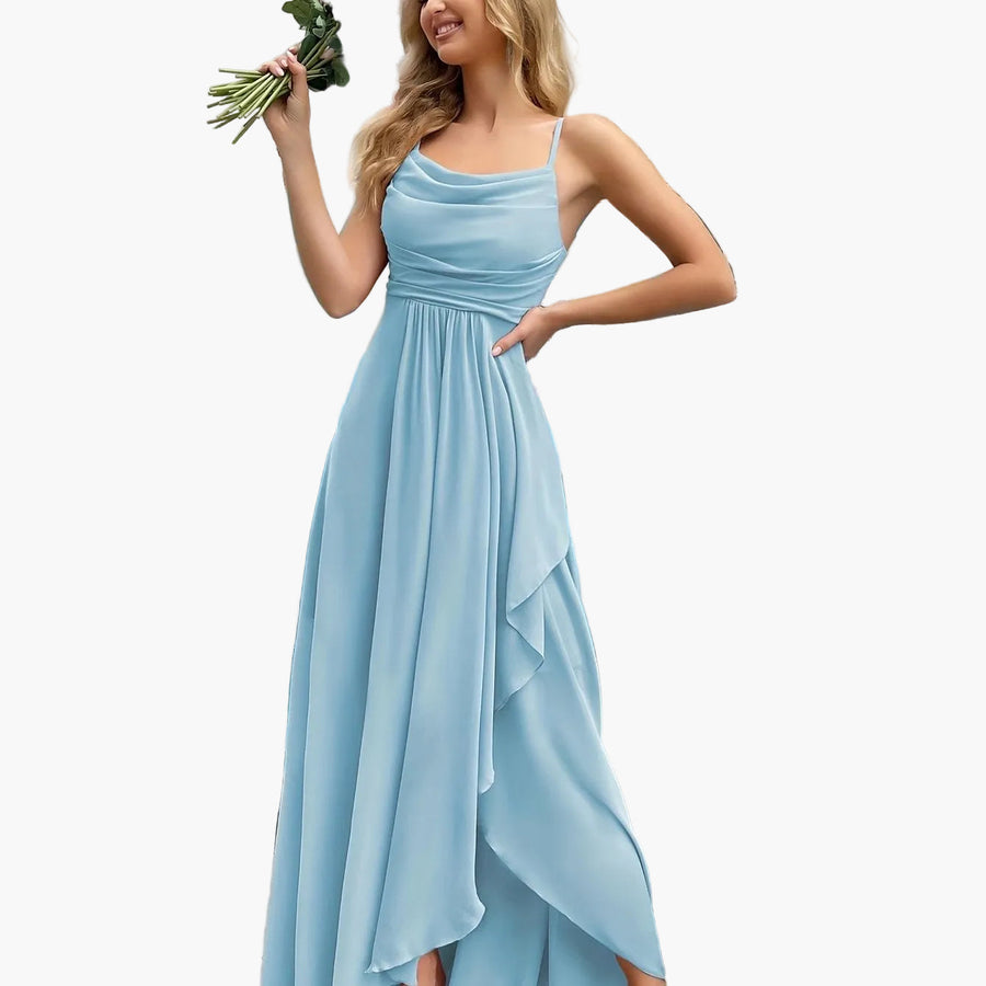 Damen Elegantes Abendkleid – Fließendes Fit & Flare Maxikleid für besondere Anlässe