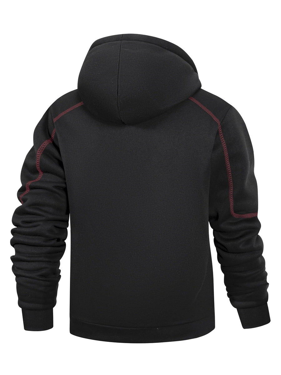 2er Pack Herren Kapuzenjacke mit Reißverschluss, sportliche Hoodie-Sets