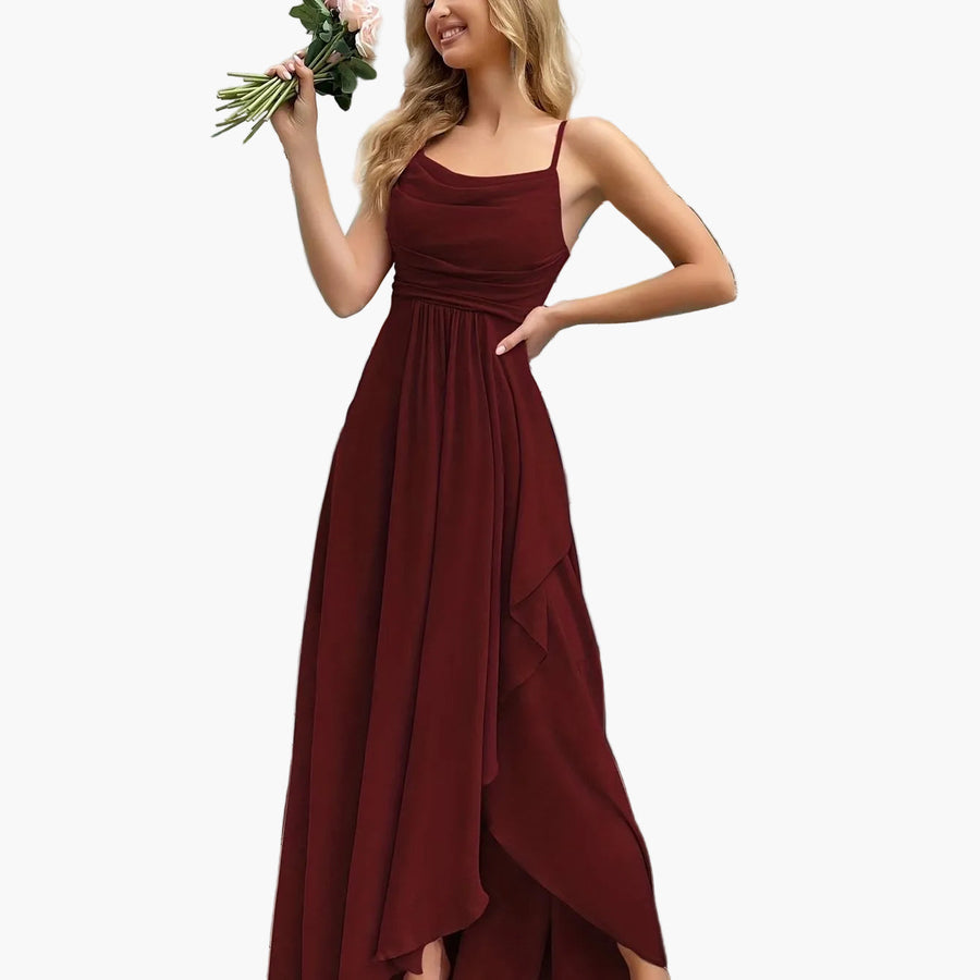 Damen Elegantes Abendkleid – Fließendes Fit & Flare Maxikleid für besondere Anlässe