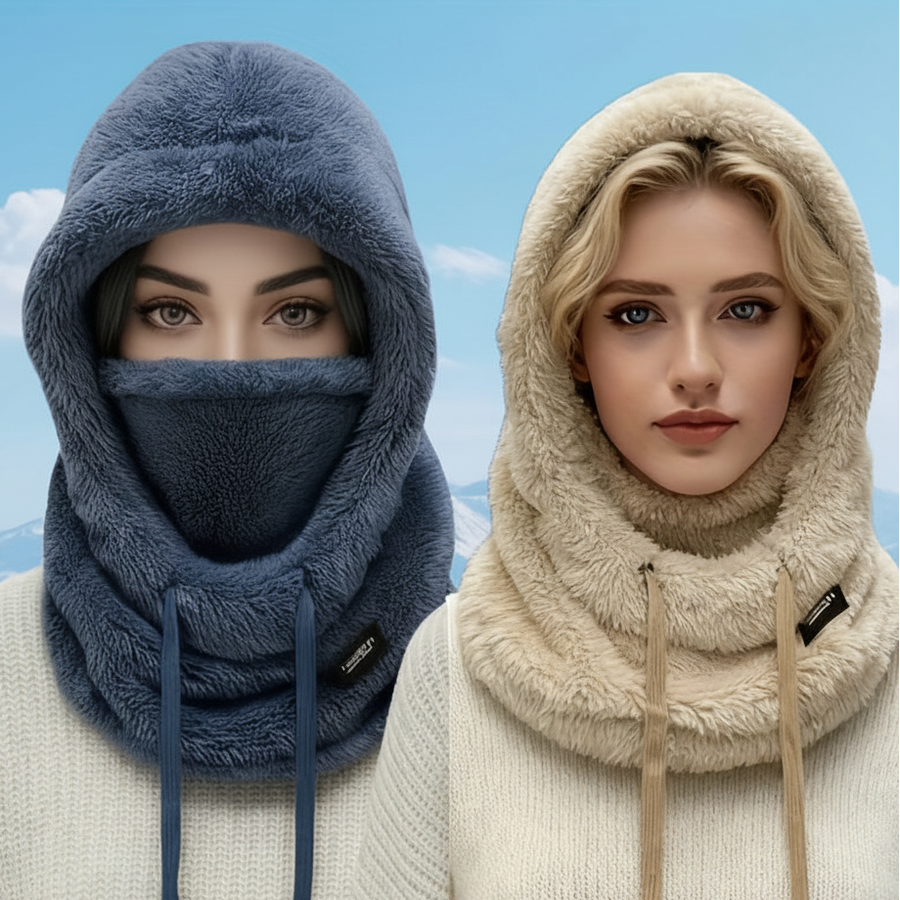 Unisex Winter Balaclava Sturmhaube Fleece Halstuch Kapuzenmütze mit Mundschutz