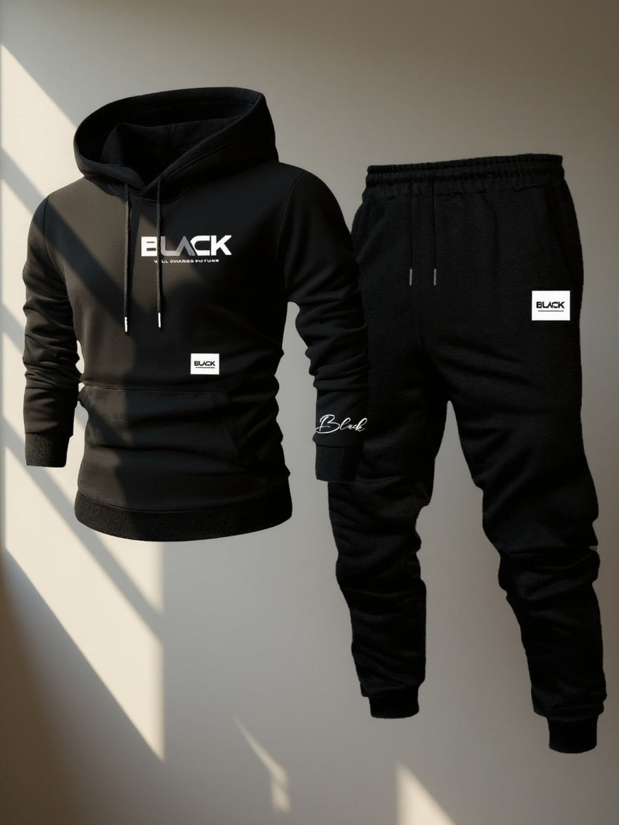 Unisex Trainingsanzug Set mit Kapuzenpullover und Jogginghose in verschiedenen Farben