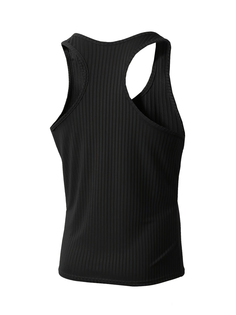 Herren Sport-Tanktop Set – Bequeme Ribbed Fitness Tops für Training & Freizeit