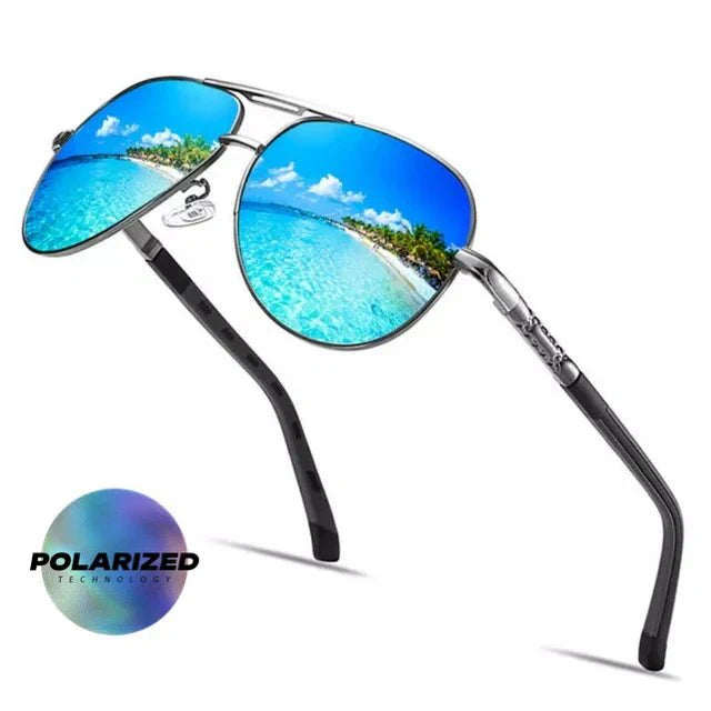 Sonnenbrille Pilotenstil verspiegelte Gläser Metallrahmen