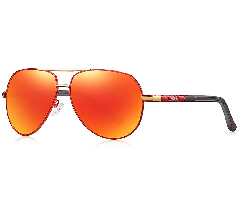 Sonnenbrille Pilotenstil verspiegelte Gläser Metallrahmen