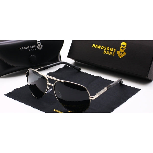 Sonnenbrille Pilotenstil verspiegelte Gläser Metallrahmen