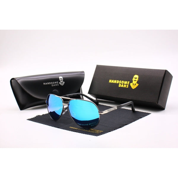 Sonnenbrille Pilotenstil verspiegelte Gläser Metallrahmen