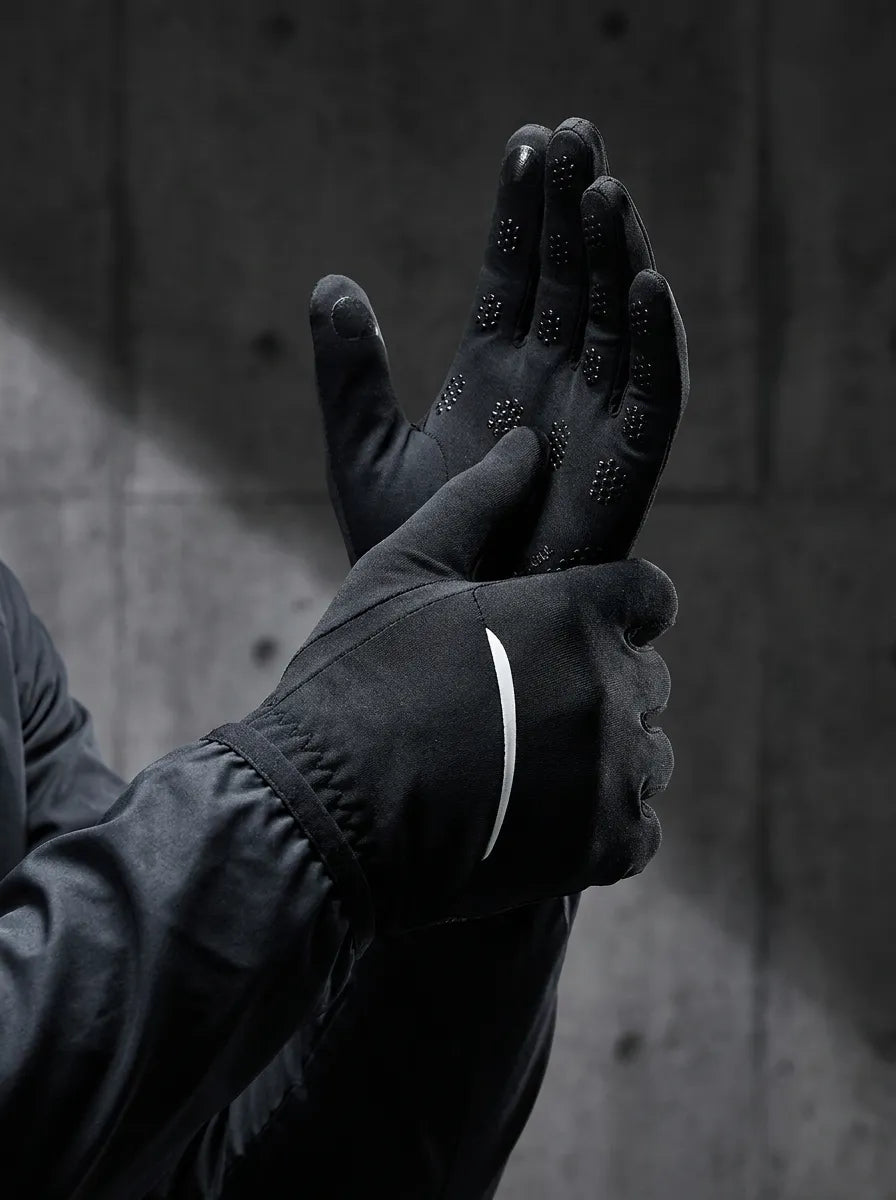 Unisex Handschuhe Schwarz mit Touchscreen-Funktion und rutschfestem Griff