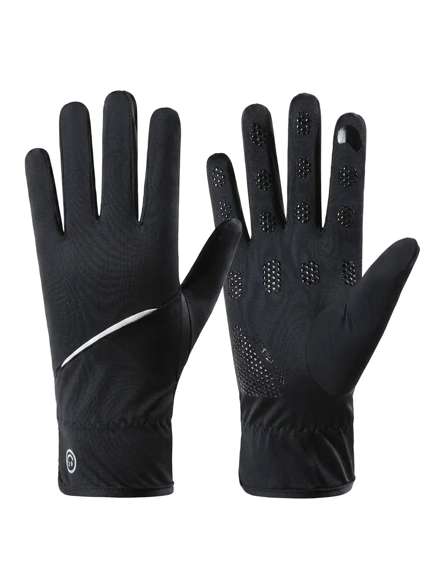 Unisex Handschuhe Schwarz mit Touchscreen-Funktion und rutschfestem Griff