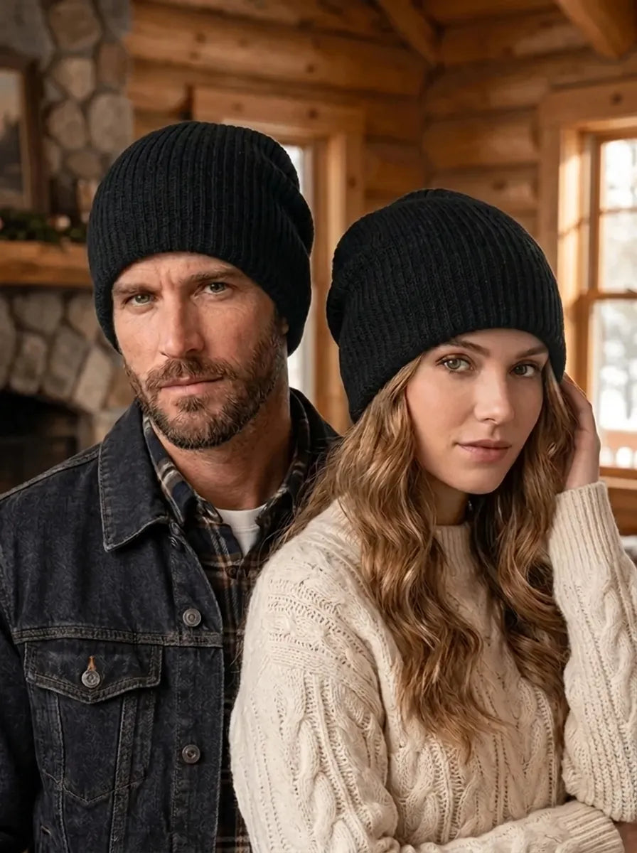 Gerippte Unisex Beanie Mütze mit weichem Innenfutter