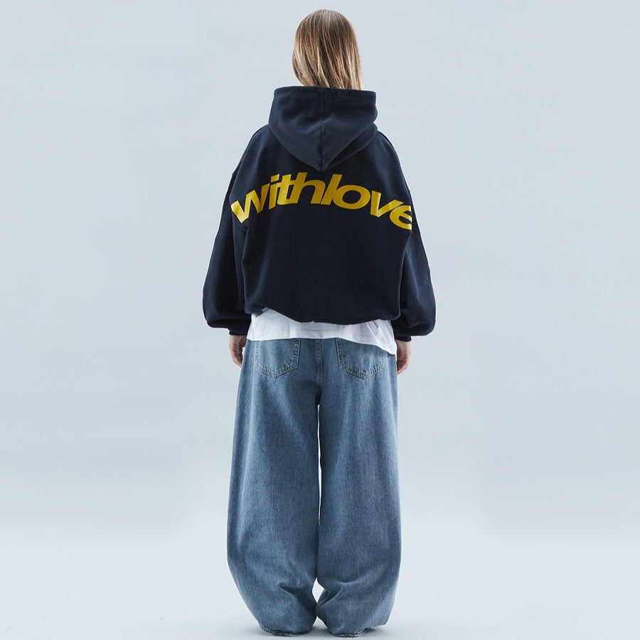 Unisex oversized hoodie met print op de rug