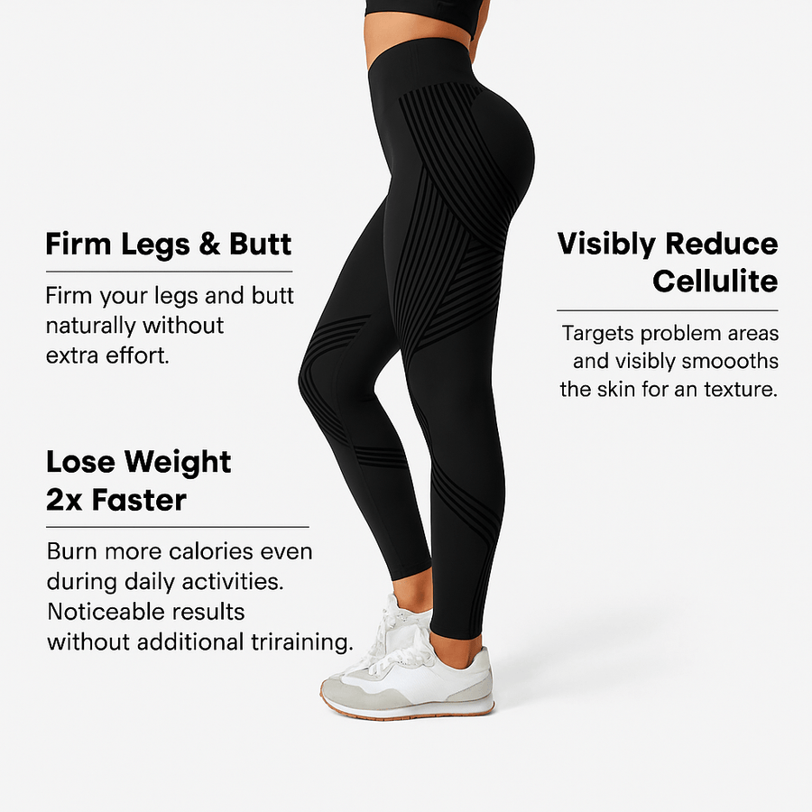 Damen Seamless Sportleggings mit Anti-Cellulite-Effekt – Figurformende Kompressionshose für Fitness & Alltag