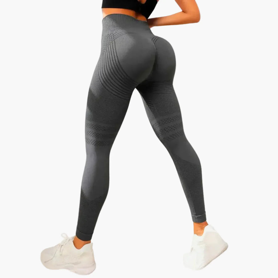 Damen Seamless Sportleggings mit Anti-Cellulite-Effekt – Figurformende Kompressionshose für Fitness & Alltag