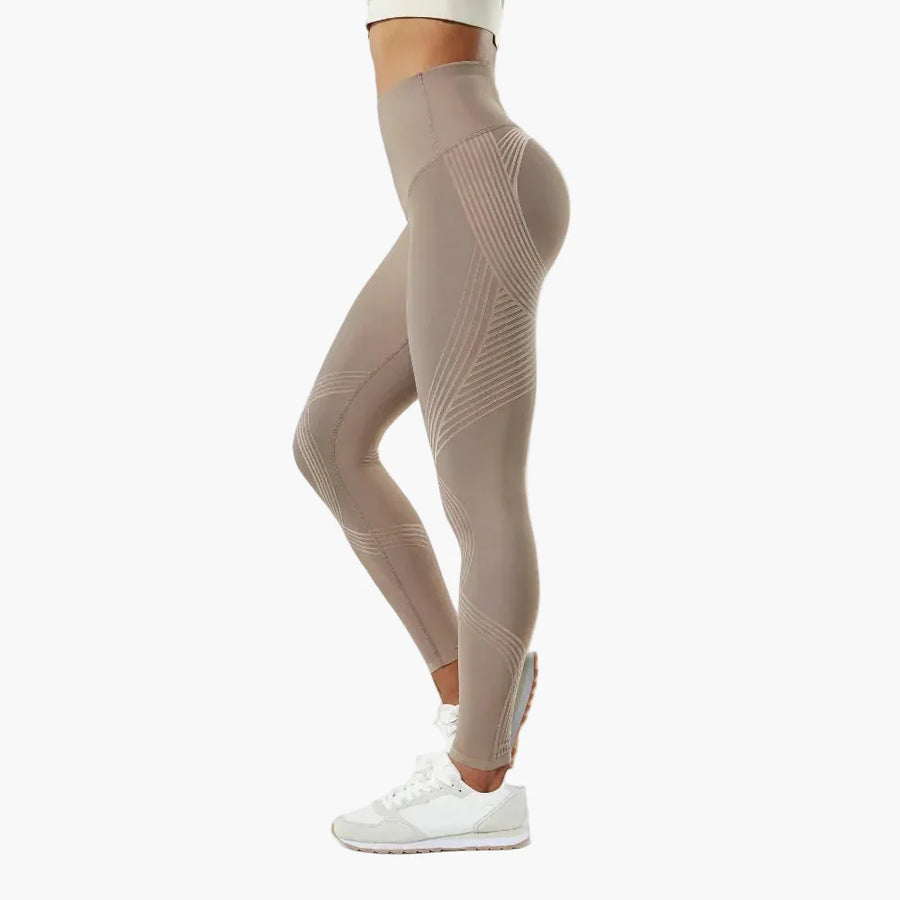 Damen Seamless Sportleggings mit Anti-Cellulite-Effekt – Figurformende Kompressionshose für Fitness & Alltag