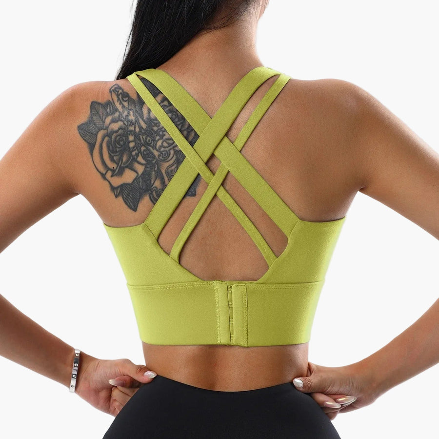 Damen Sport-BH mit Push-Up und Rücken-Kreuzträger – Perfekt für Fitness, Yoga & Alltag