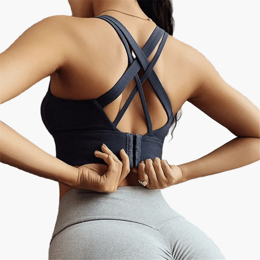 Damen Sport-BH mit Push-Up und Rücken-Kreuzträger – Perfekt für Fitness, Yoga & Alltag