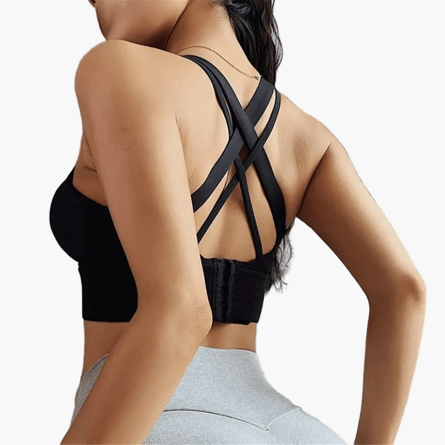 Damen Sport-BH mit Push-Up und Rücken-Kreuzträger – Perfekt für Fitness, Yoga & Alltag