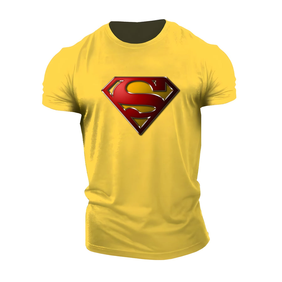 Herren Superman T-Shirt – Superhelden Fitness & Freizeit Style