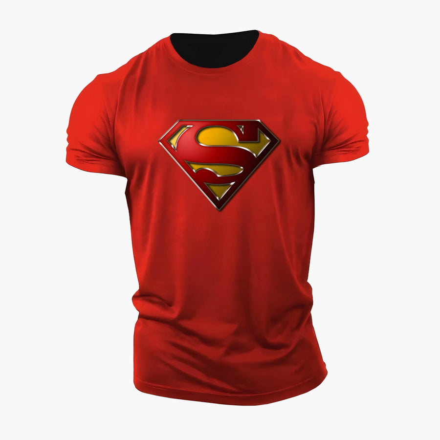Herren Superman T-Shirt – Superhelden Fitness & Freizeit Style