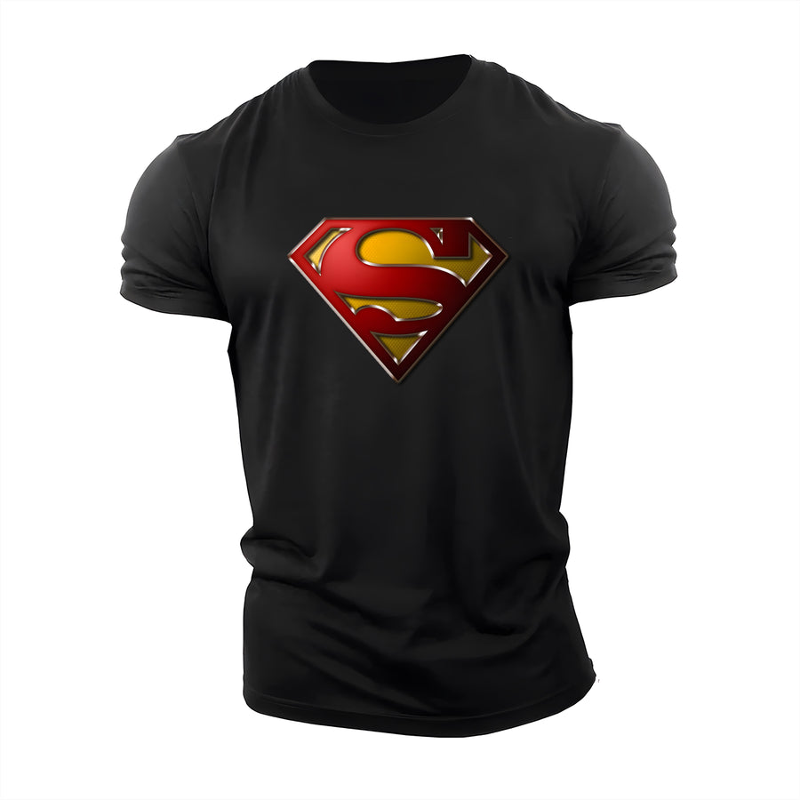Herren Superman T-Shirt – Superhelden Fitness & Freizeit Style