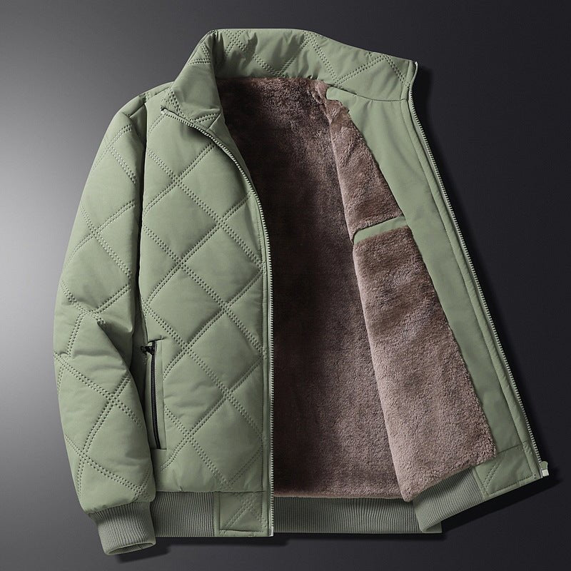 Herren gesteppte Jacke mit Stehkragen und weichem Futter