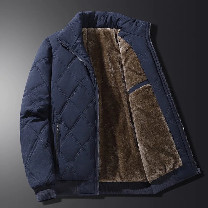 Herren gesteppte Jacke mit Stehkragen und weichem Futter