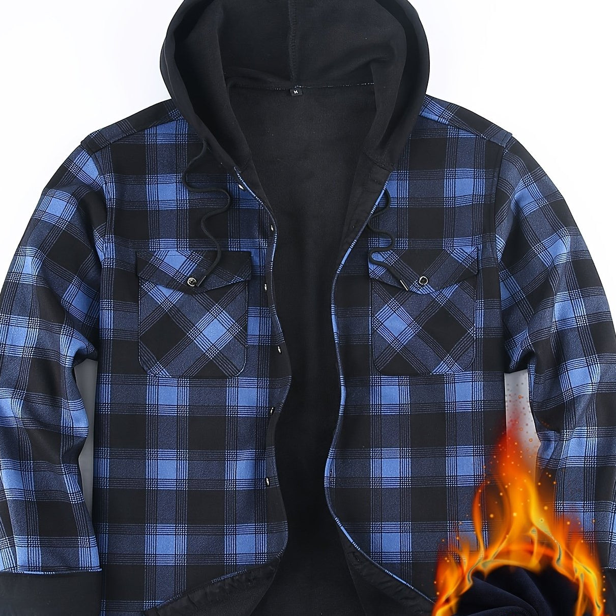 Herren Karo Hemdjacke mit Kapuze – Wärmende Freizeitmode für Outdoor und Alltag