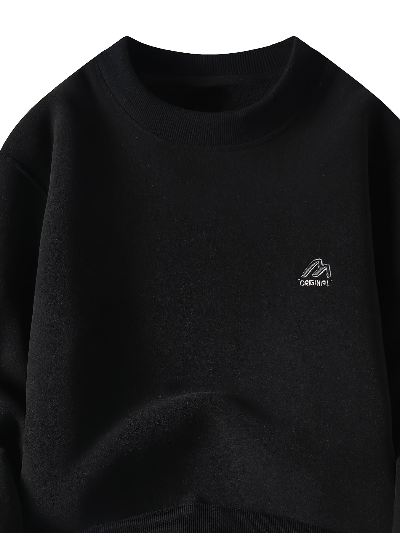 Unisex Winter Sweatshirt gefüttert Rundhalsausschnitt Pullover