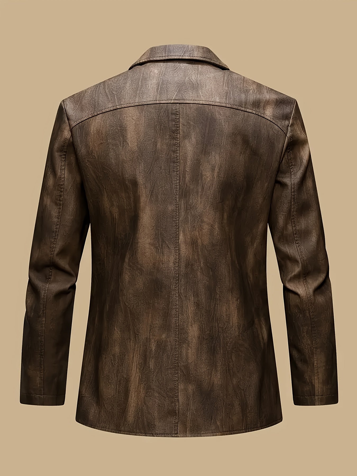 Herren Sakko Jacke mit Reißverschluss-Details und Knöpfen