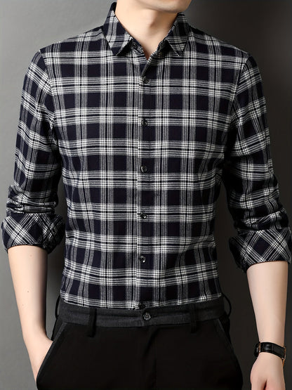 Herren Karohemd Modern Fit – Elegantes Business und Freizeit Hemd