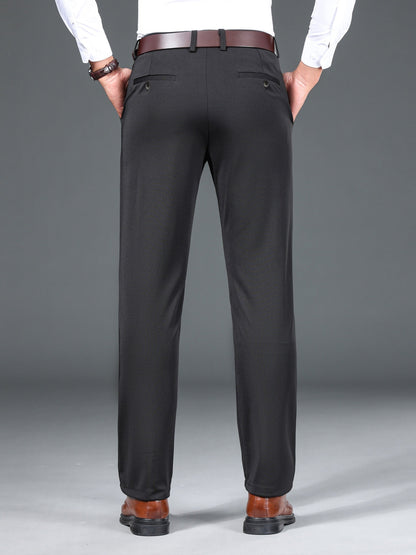 Herren Business-Hose mit warmem Futter – Schwarz, Dunkelblau, Grau