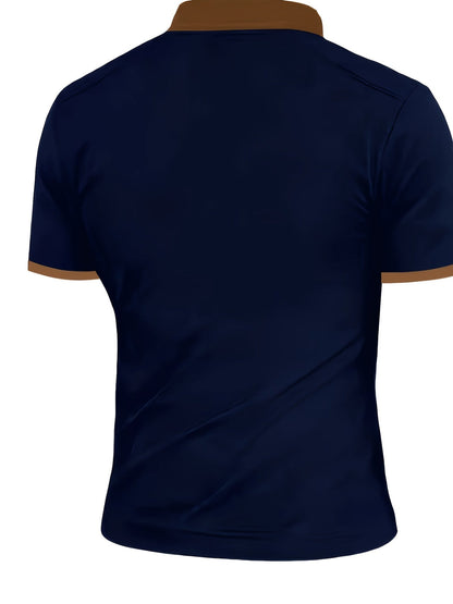 Herren Poloshirt mit Stehkragen und Brusttasche – Moderner Freizeitstil für jeden Anlass