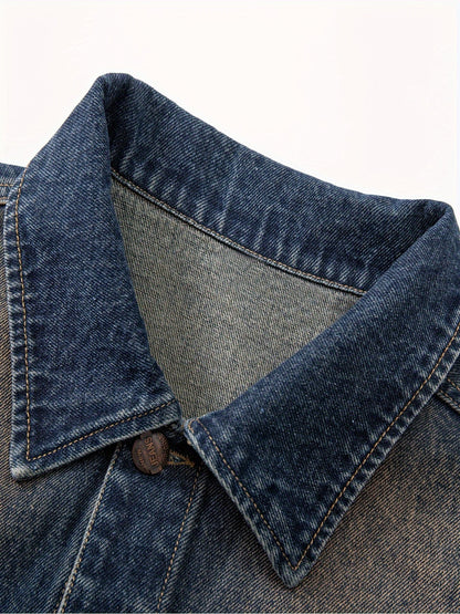 Jeansweste ärmellos in Used-Optik mit Fransen