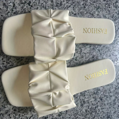Damen Modische Slip-On Slides mit Gepolstertem Riemen – Bequeme Freizeitsandalen für Alltag & Freizeit