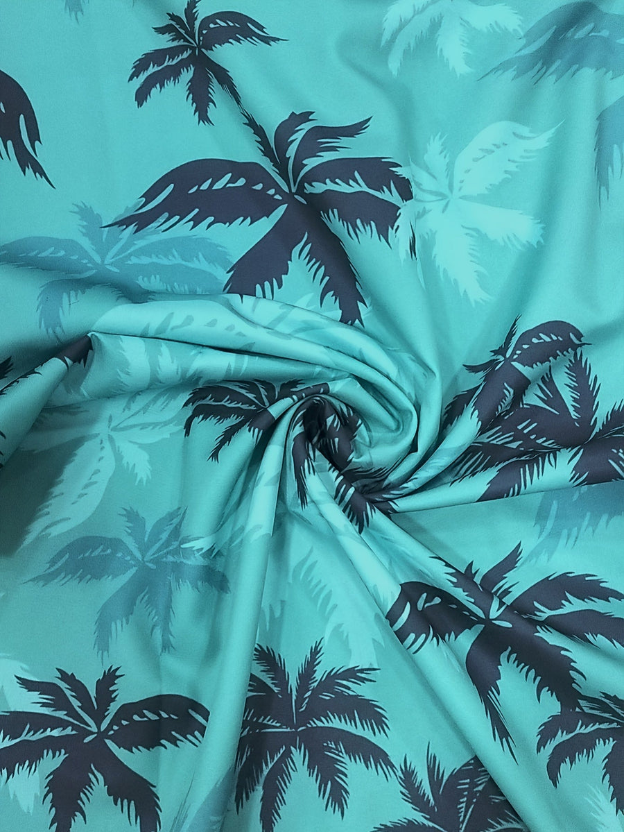 Herren Hawaiihemd Kurzarm – Sommerliches Freizeitshirt mit Palmenmuster für Urlaub & Strand