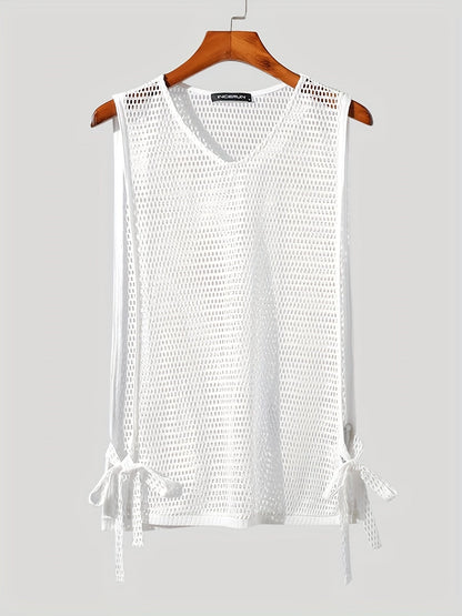 Herren Mesh Tank Top mit offenen Seiten – Moderner Streetstyle Look
