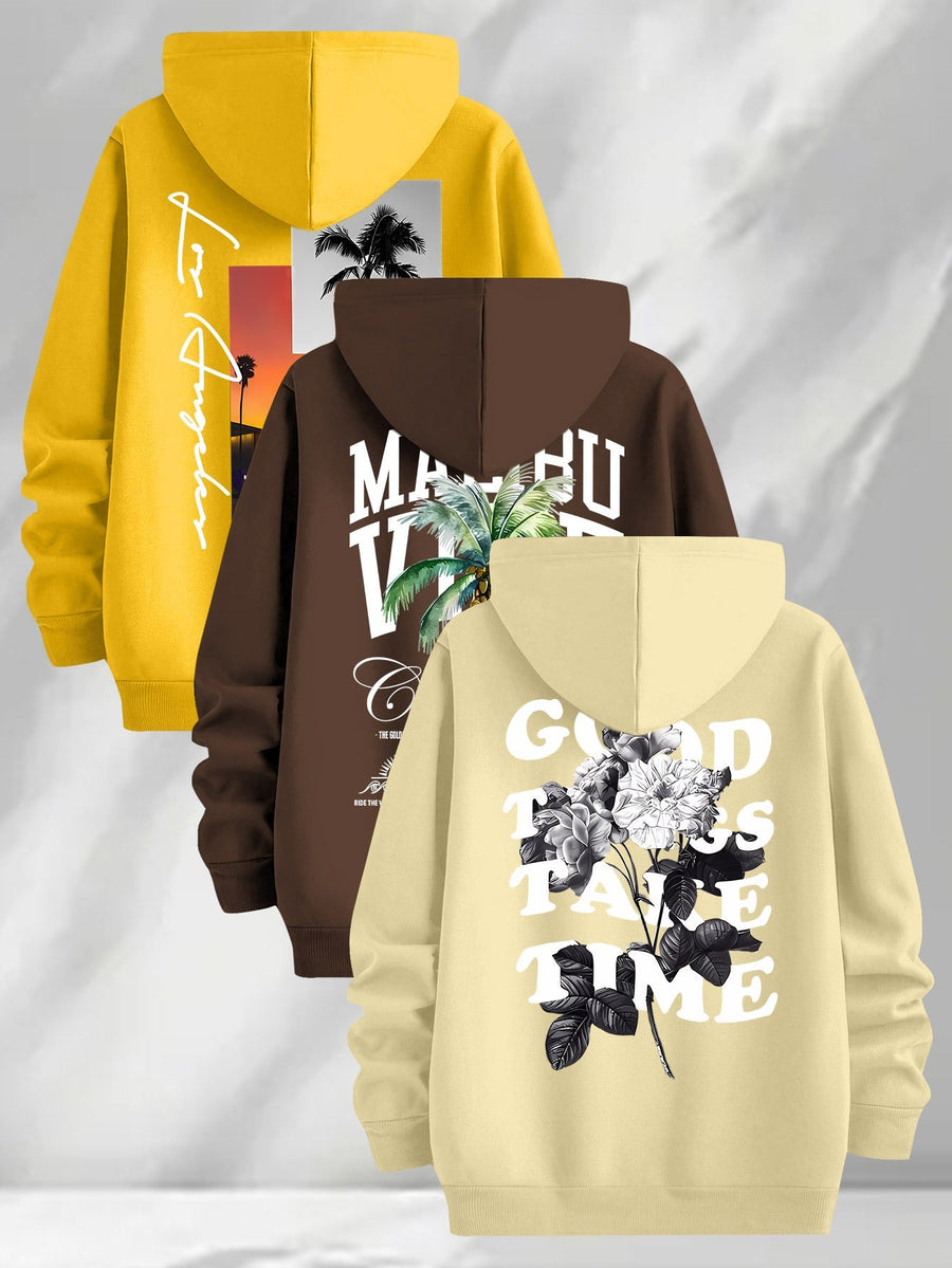 Unisex Hoodie mit Grafikdruck, Kängurutasche und Kapuze