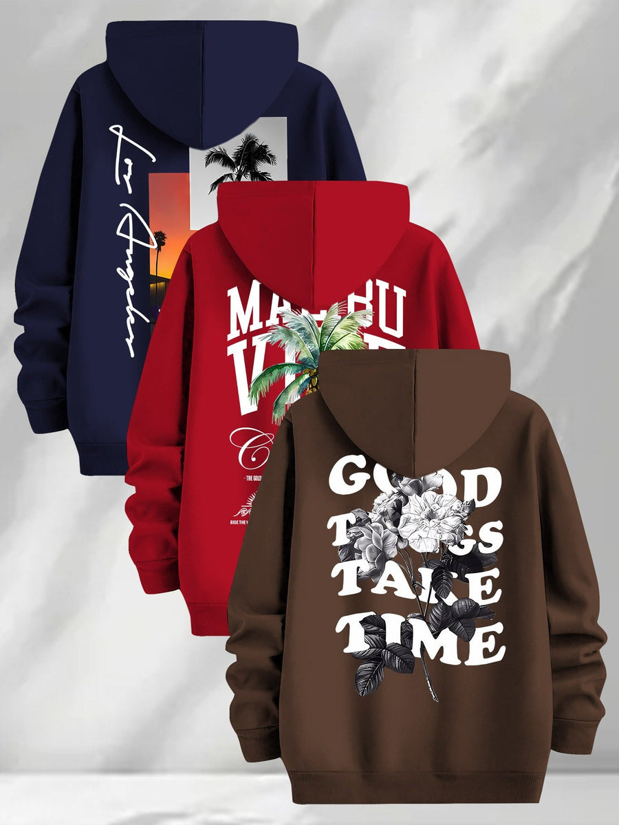 Unisex Hoodie mit Grafikdruck, Kängurutasche und Kapuze