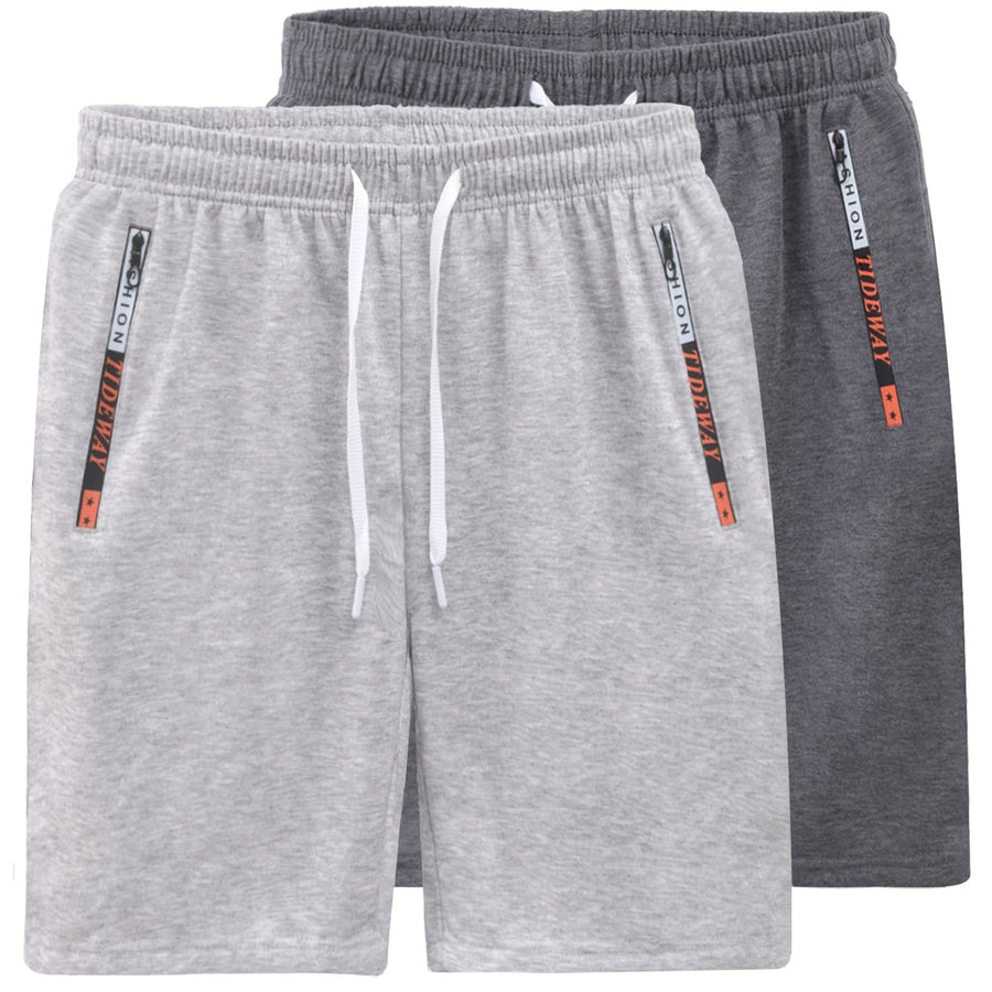 Herren Trainingsshorts 2er-Pack – Sportliche Fitness- und Freizeit-Shorts mit Reißverschlusstaschen