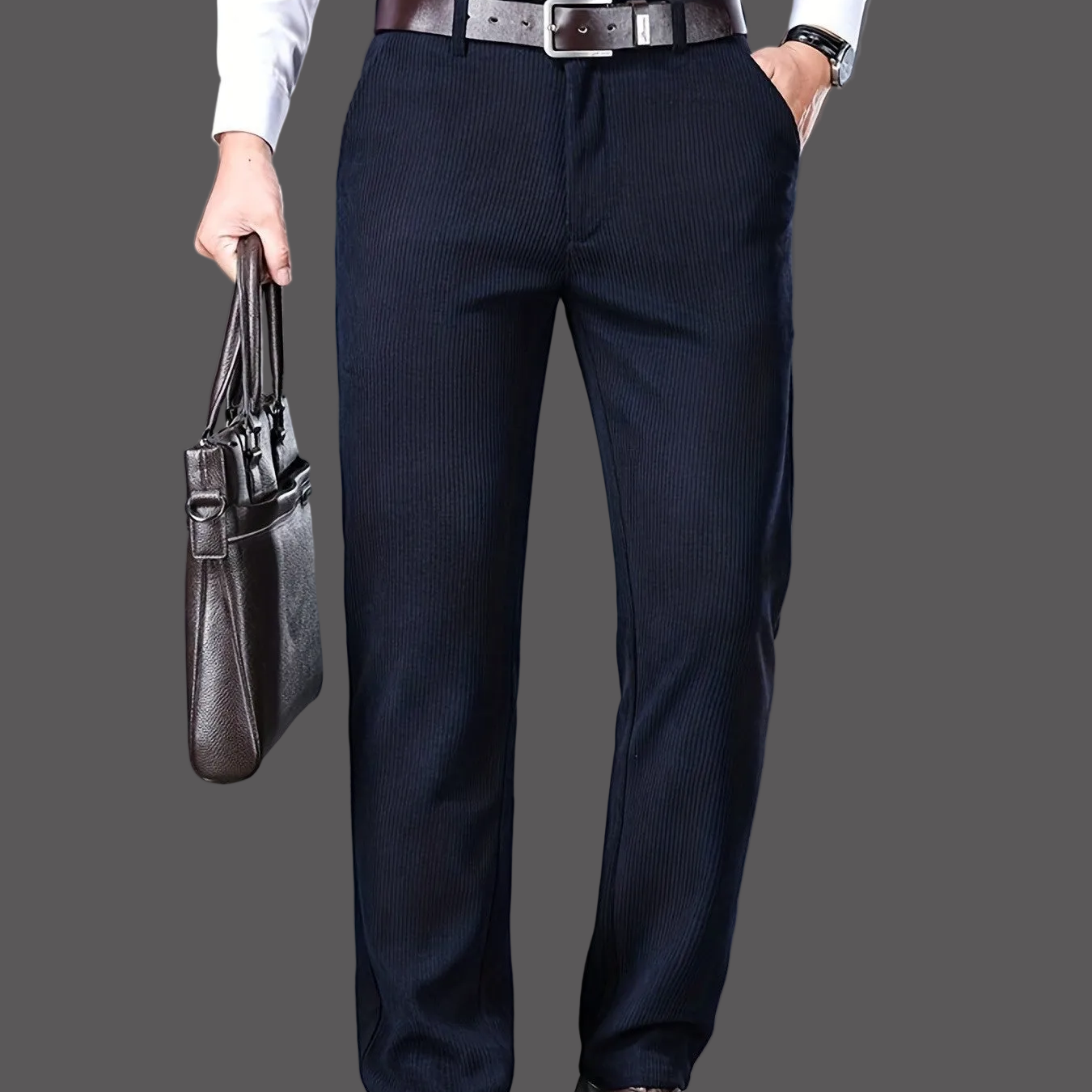 Herren Cordhose Regular Fit Business Hosen für Herbst Winter