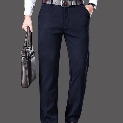 Herren Cordhose Regular Fit Business Hosen für Herbst Winter