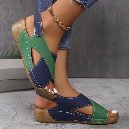 Damen Komfort-Sandalen für Alltag und Freizeit – Orthopädische, Bequeme Sommerschuhe mit Klettverschluss