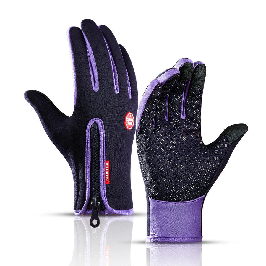 Unisex-outdoorhandschoenen met ritssluiting, touchscreen-compatibel, met goede grip