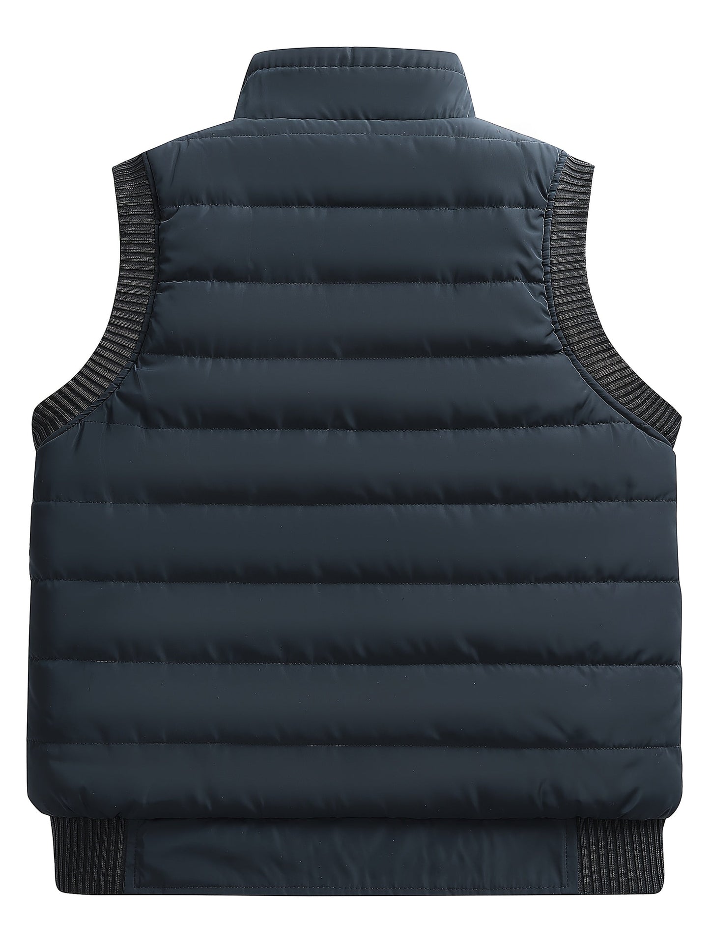Steppweste mit Stehkragen und Rippstrickdetails - Warm gefüttert - Herren