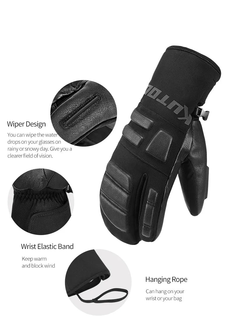 Unisex Winter Skihandschuhe Thermofutter Winddicht Wasserdicht