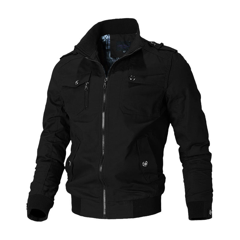 Herenbomberjacke met opstaande kraag, ritssluiting, tussenjas en zakken