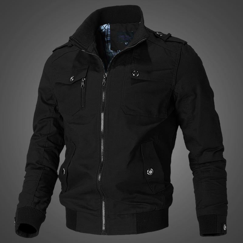 Herenbomberjacke met opstaande kraag, ritssluiting, tussenjas en zakken