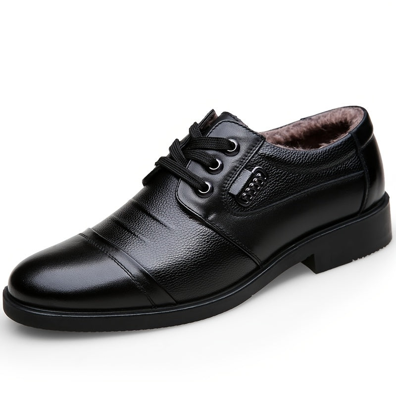 Herren Winterschuhe mit Schnürung & Warmfutter, Business-Stil, Braun oder Schwarz