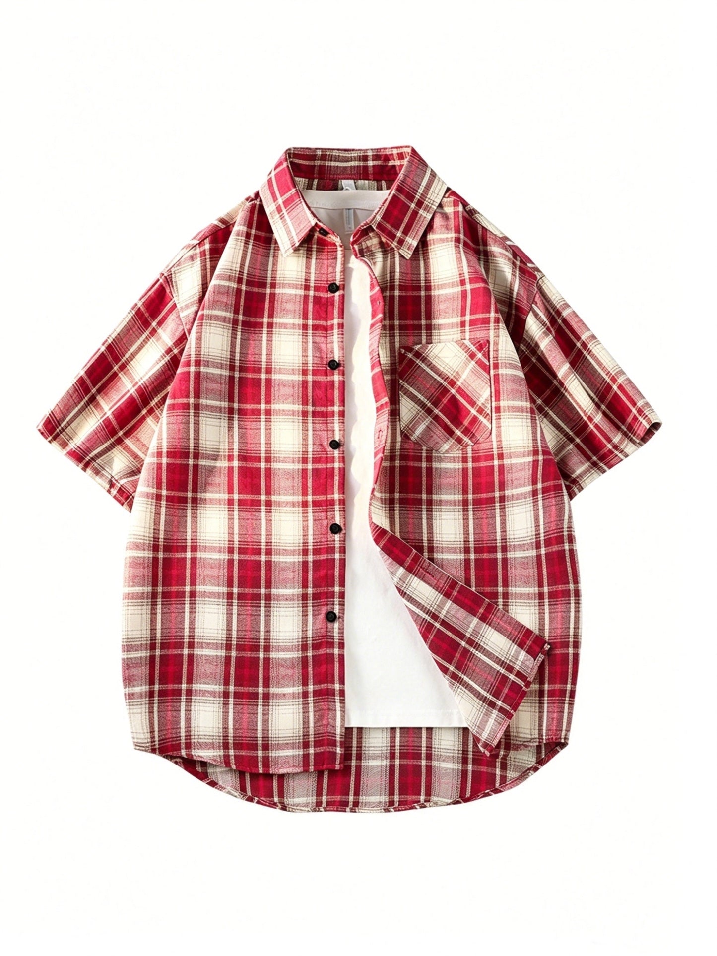 Herren Kurzarm Freizeithemd im Karo-Design – Lässiger Button-Down Stil für Alltag und Freizeit