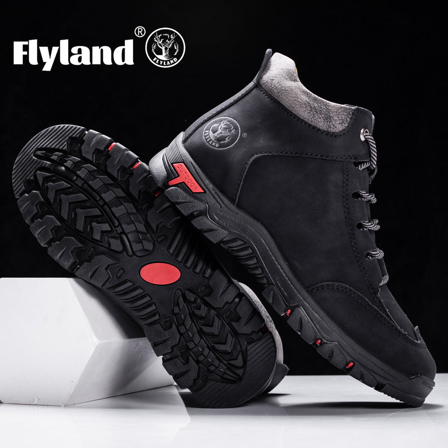 Herren Outdoor Stiefel mit Schnürung – Wanderstiefel mit Profilsohle in verschiedenen Farben